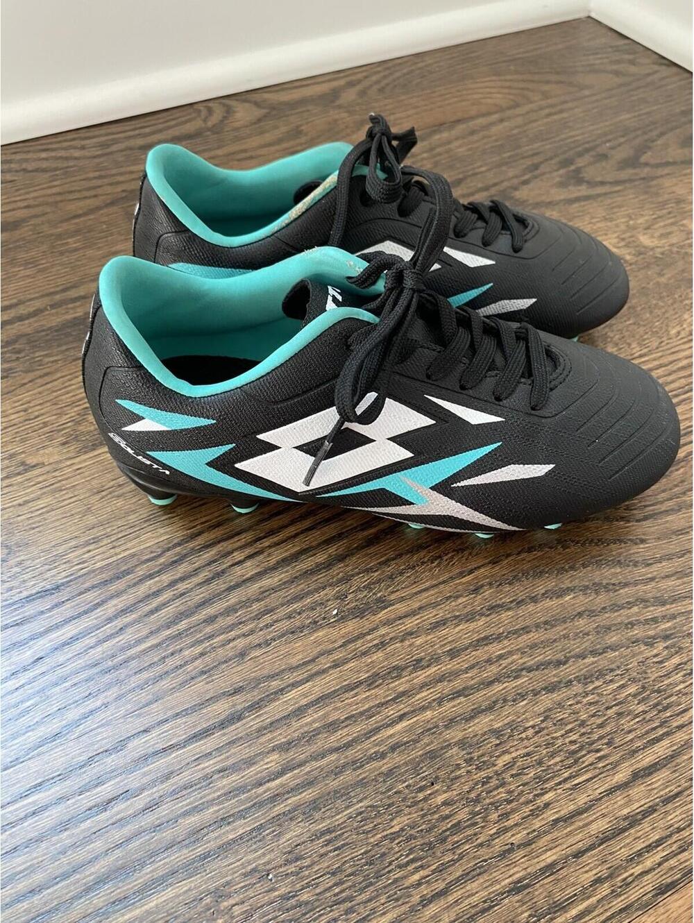 Lotto Solista Youth Soccer Cleats Shoes Size 1.5 Black Teal 218136 - Picture 9 of 9